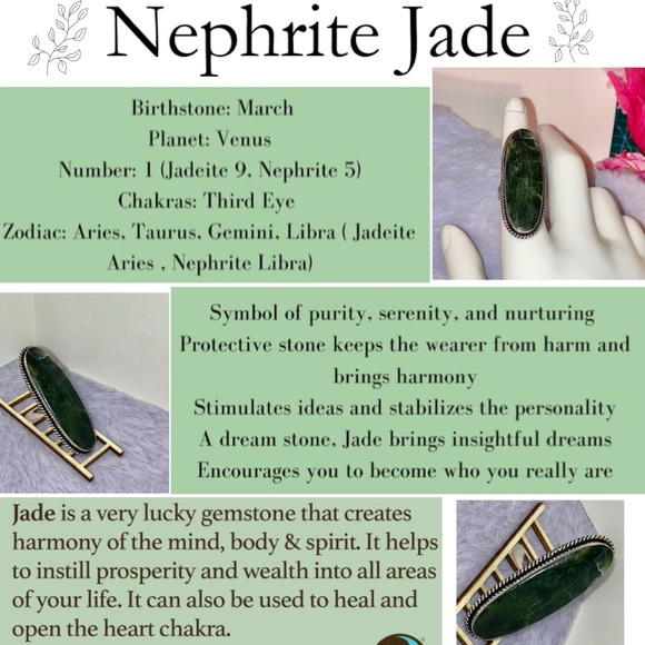 COOL!! Nephrite Jade Gemstone Chunky Handmade Ring - Picture 5 of 5